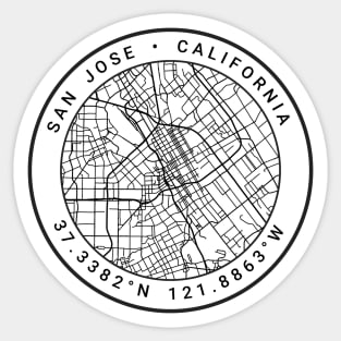 San Jose Map Sticker